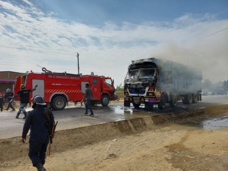 Many vehicles were damaged by protestors.
