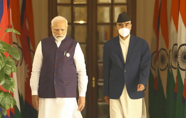 प्रधानमन्त्री देउवा र मोदीको संयुक्त प्रार्थना