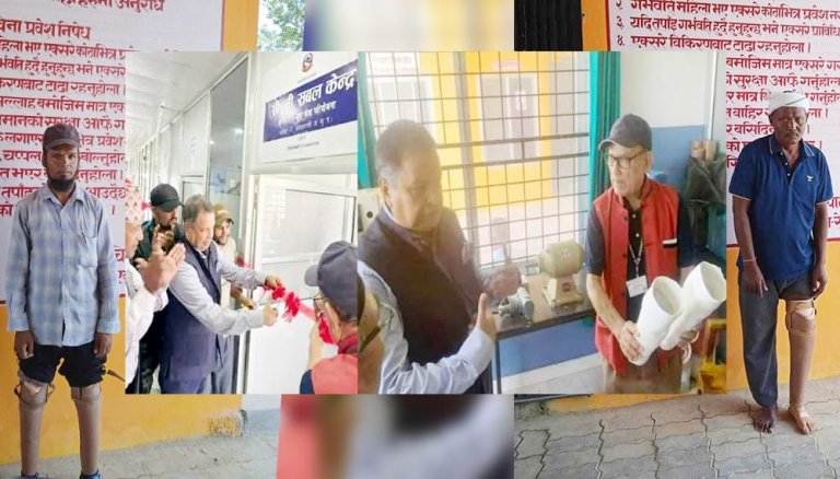 विनोद चौधरीको समाजसेवा, हातखुट्टा नहुनेलाइ कृत्रिम खुट्टाको सहारा